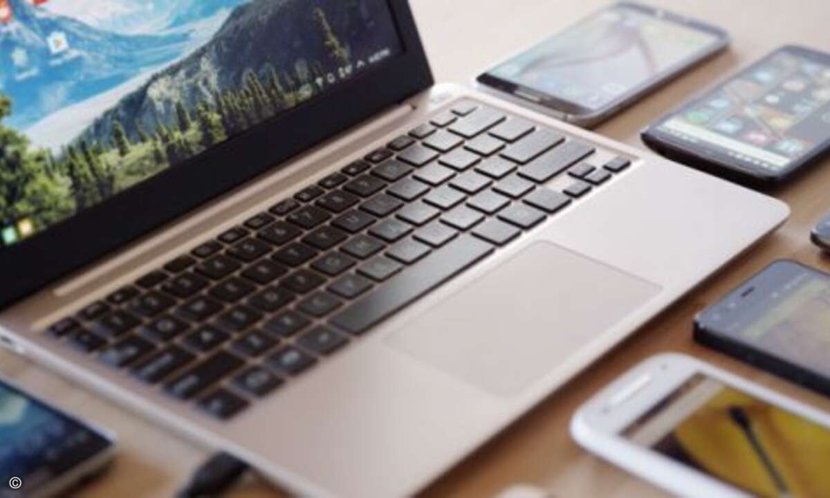 Alles was man dazu braucht, ist das Superbook und ein USB-OTG-fähiges Mobilgerät mit Android (Foto: Andromium / Kickstarter.com)