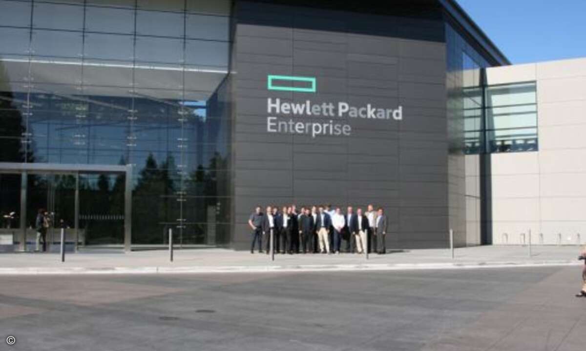 Das HPE-Logo ist größer als es auf diesem Bild aussieht