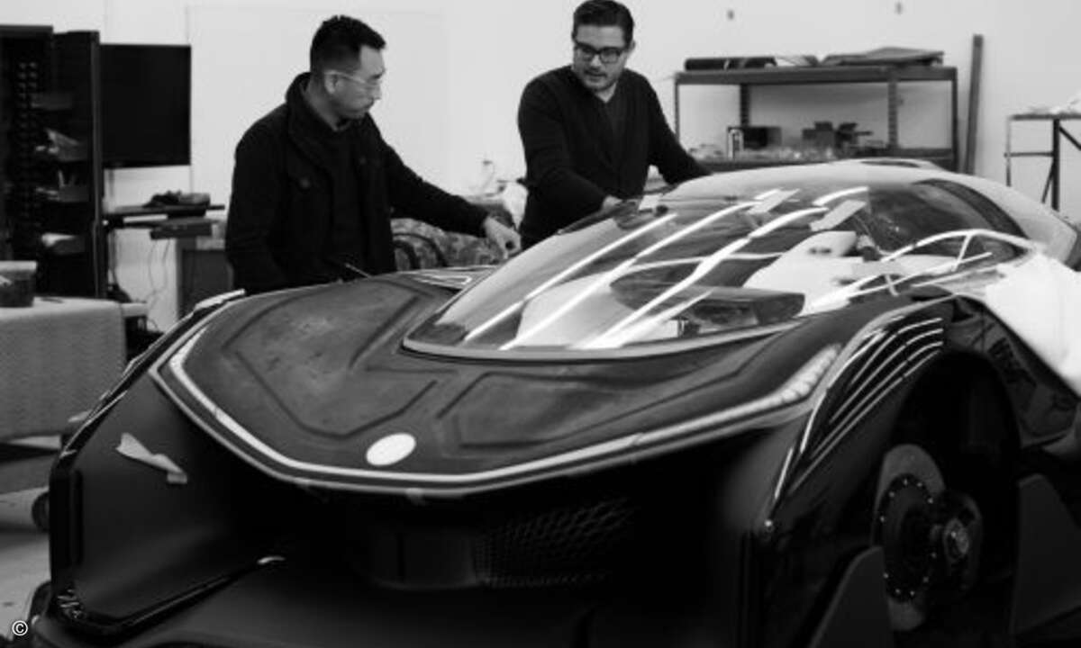 ... an der Optimierung des Designs... (Foto: Faraday Future)