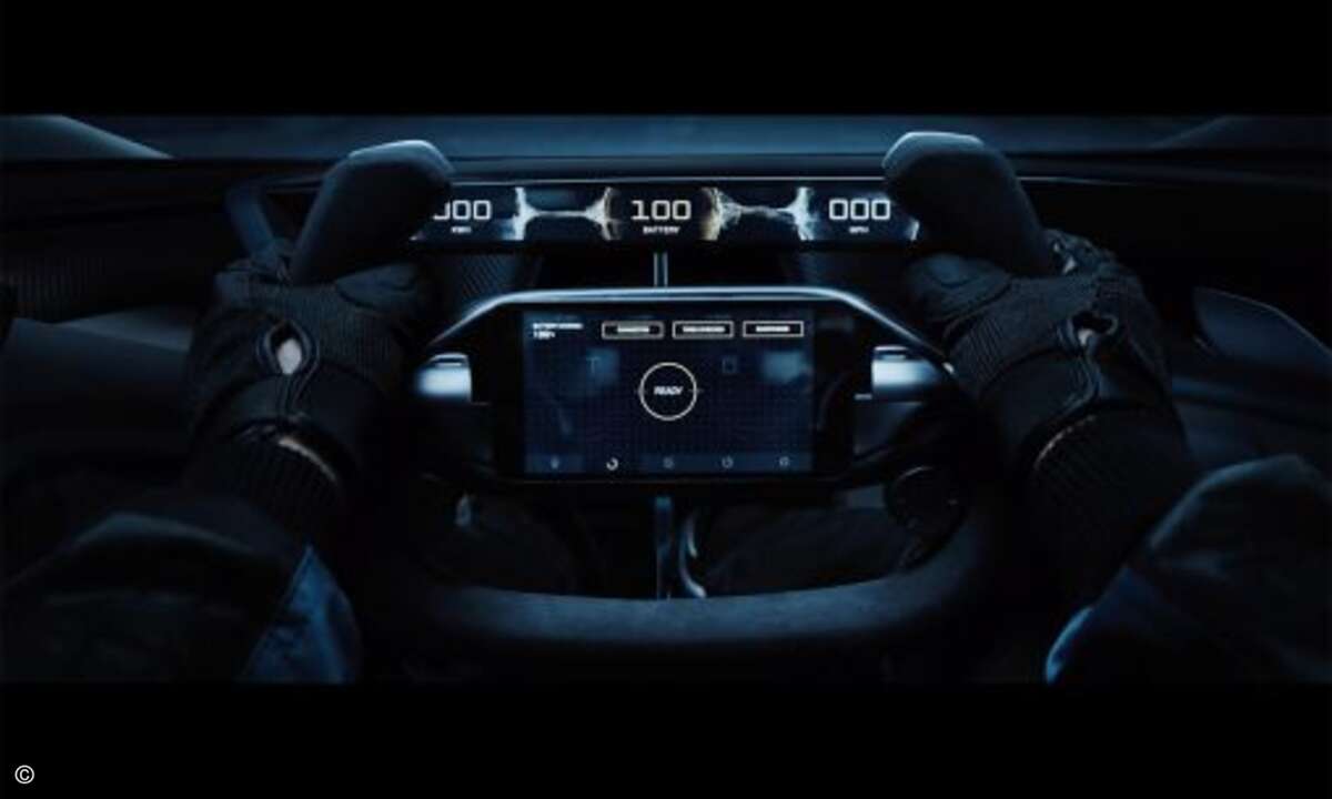 Das Cockpit des Rennwagens ist voll digital... (Foto: Faraday Future)