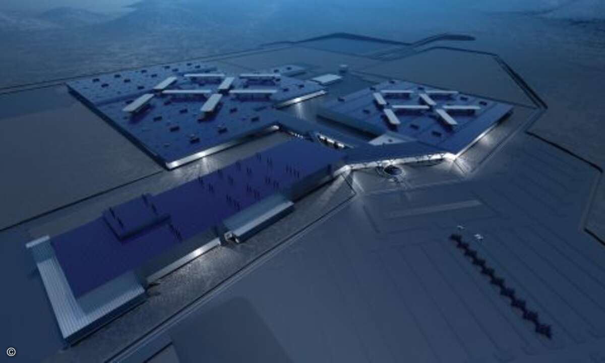 ... in einer gigantischen Fabrik in Nevada beginnen... (Foto: Faraday Future)
