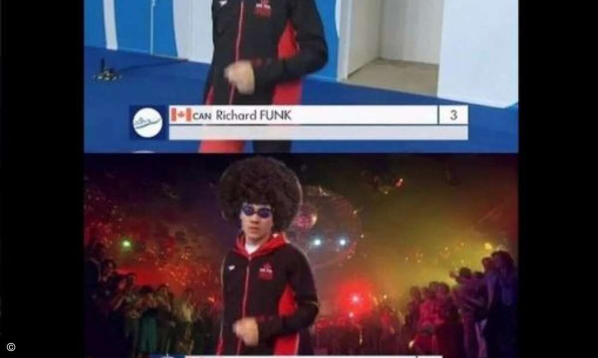Auch der Kanadier Richard Funk hatte seinen Meme-Auftritt (Foto: Twitter)