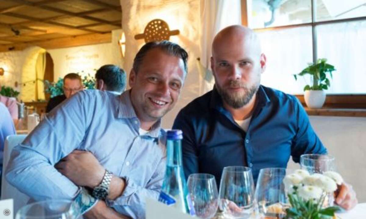 Gute Laune bei Daniel Knist (li.) und Rüdiger Trost (re., beide F-Secure) (Foto: F-Secure)