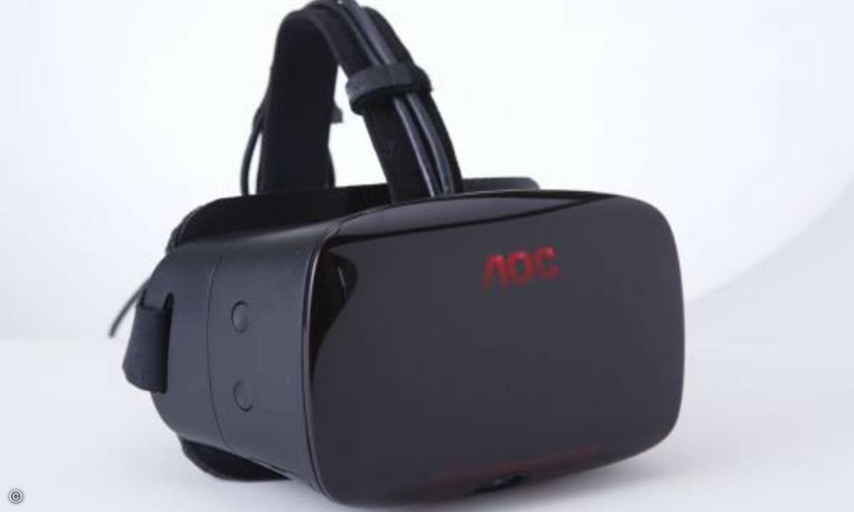 AOC zeigte einen Prototypen seines ersten Virtual Reality Head Mounted Display (Bild: AOC)