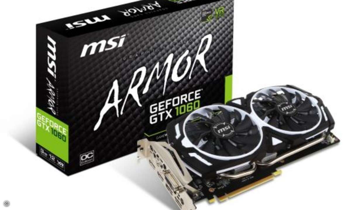 Ebenfalls neu im MSI-Portfolio ist die im edlen Schwarz-Weiß gehaltene »GTX 1060 Armor 3G OC  V1« (Bild: MSI)