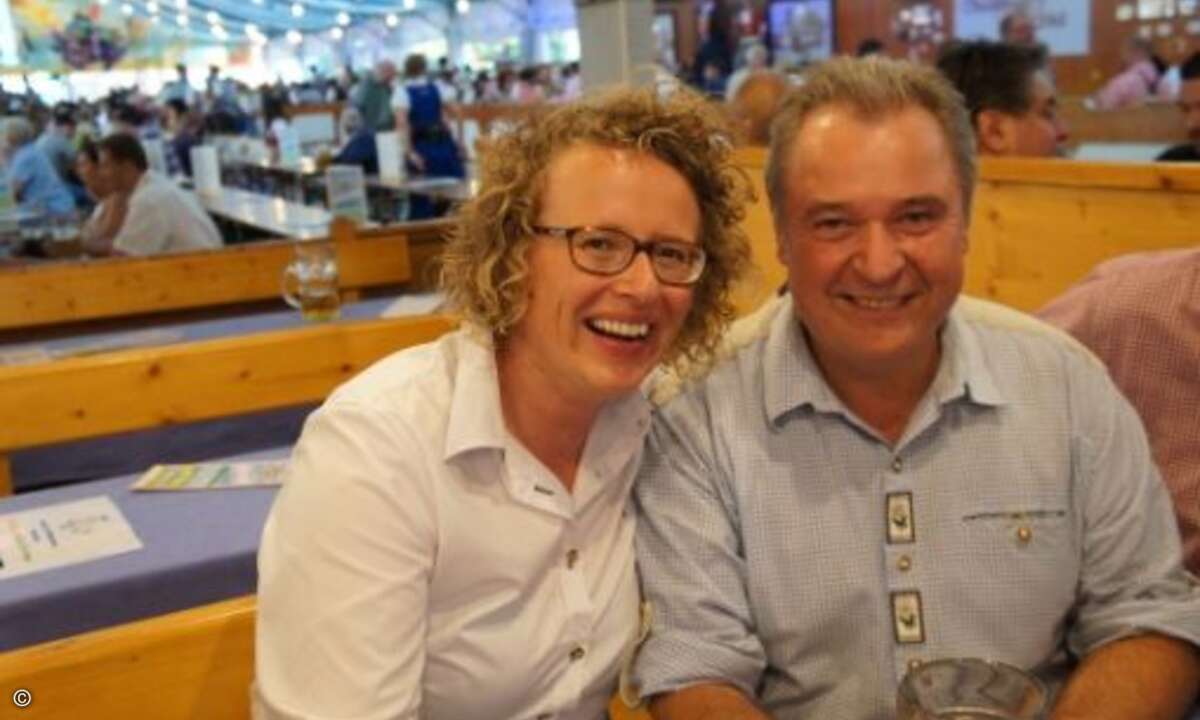 Solutions-Chefin Simone Blome mit Reinhard Danners (beide Also) (Bild CRN)