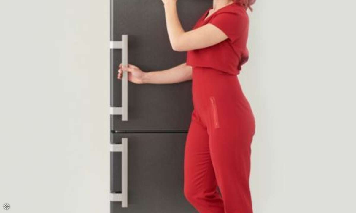 …. Und danach den Kühlschrank »CBNPbs 4858 Blu Performance Premium Biofresh No Frost« von Liebherr für ihr Smart Home programmieren (Bild: Messe Berlin)