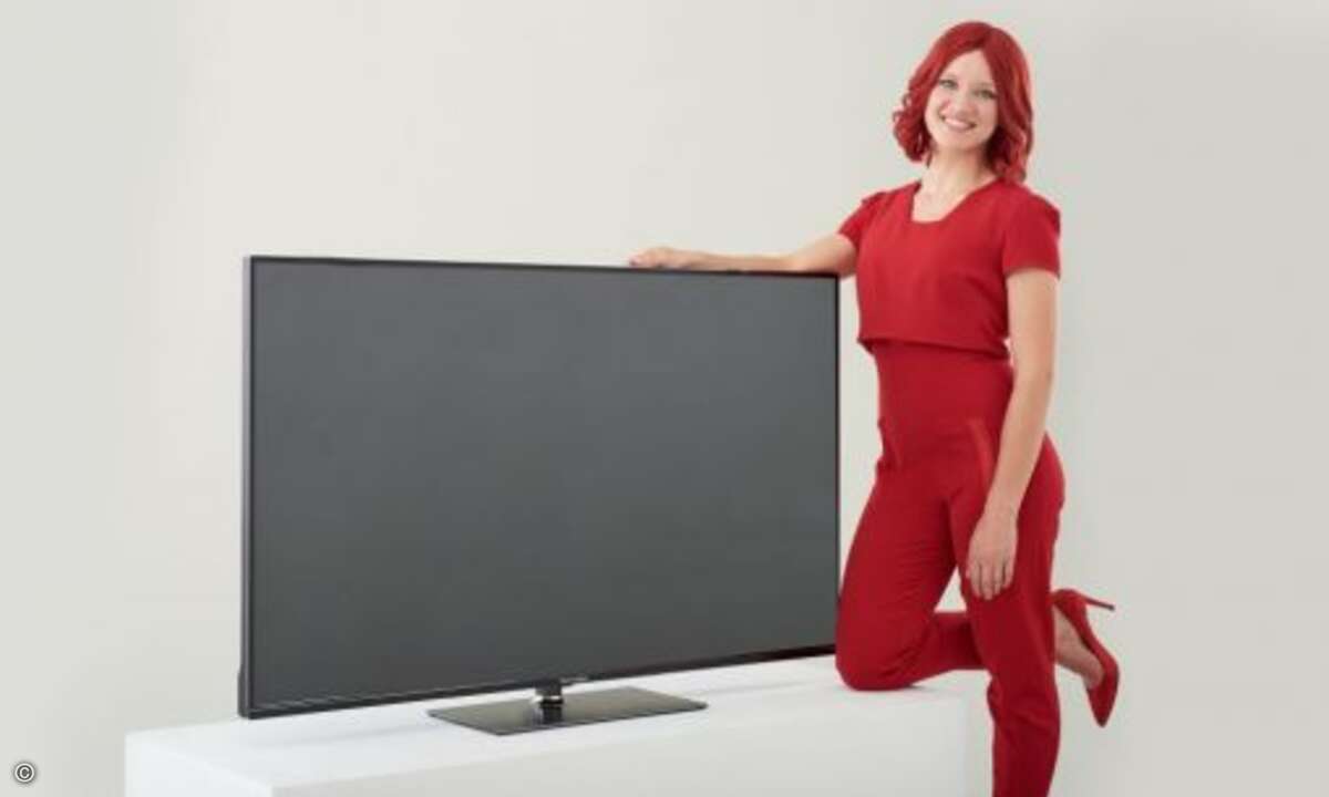 Fernsehen ganz groß mit dem »Technimedia UHD+55« von Techni Sat …(Bild: Messe Berlin)