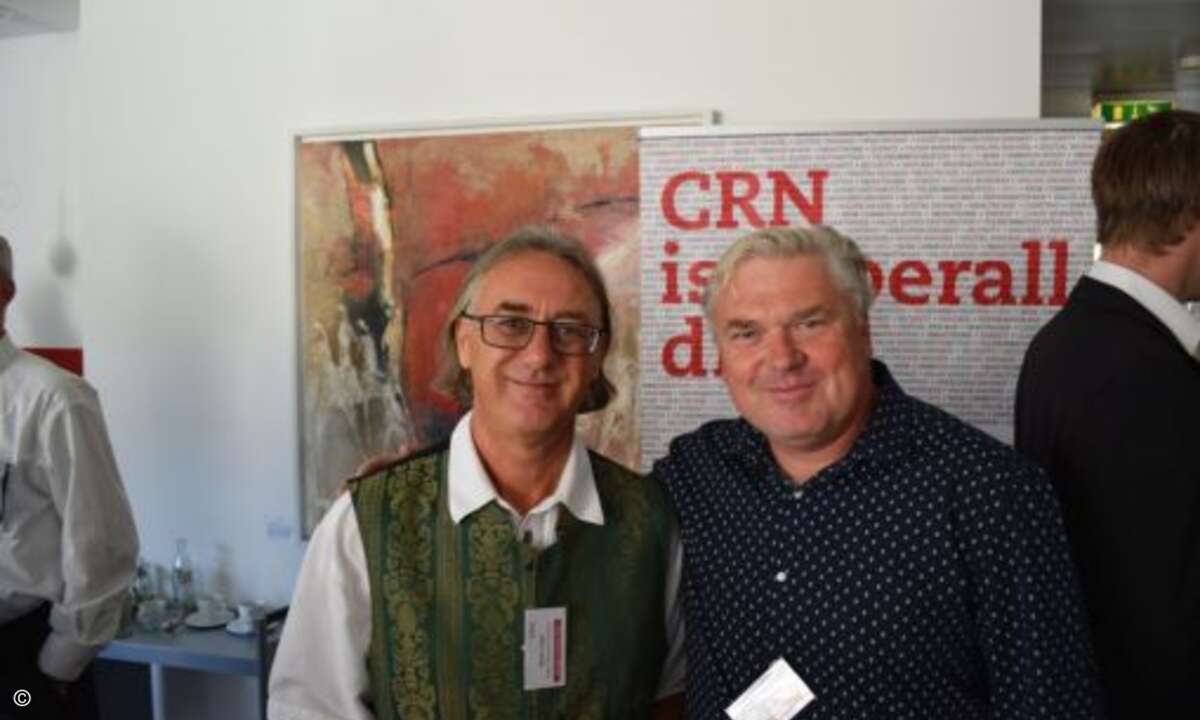 Heinz Geiger (Sims Lifecycle Services) (links) und Martin Fryba (CRN) (Foto: CRN)