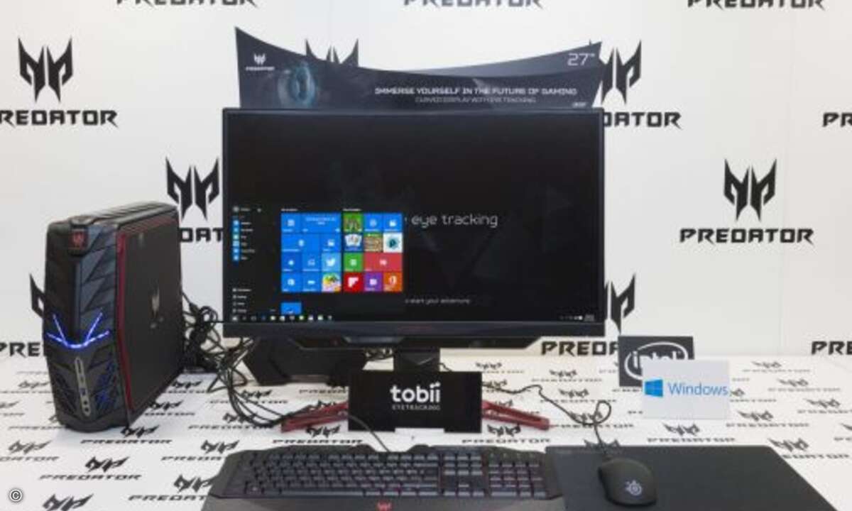 Außerdem hat Acer drei neue Gaming-Monitore der Predator Serie mit der Eye-Tracking-Technologie von Tobii vorgestellt. Sie soll durch eine intuitive Steuerung des Spiels für ein noch realistischeres Gaming-Erlebnis sorgen. (Bild: Microsoft)