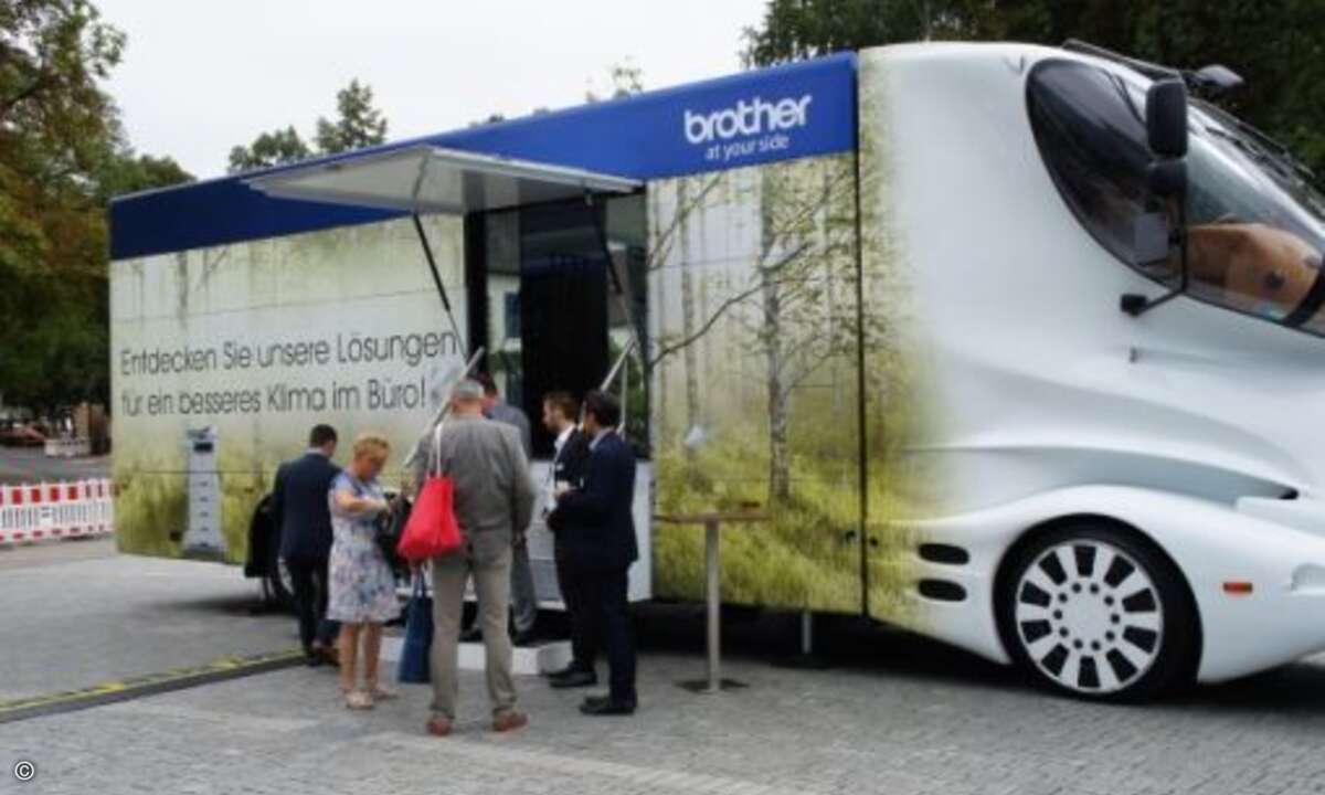 Außerdem konnten die Besucher den Colani-Showtruck von Brother besuchen... (Bild: CRN)
