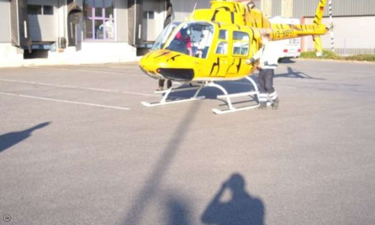 Besucher konnten auch einen Rundflug mit dem Hubschrauber machen (Bild: CRN)