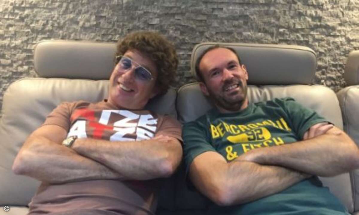 Atze Schröder mit Wortmanns Master of Ceremony, Sven Öpping (Bild: Wortmann)