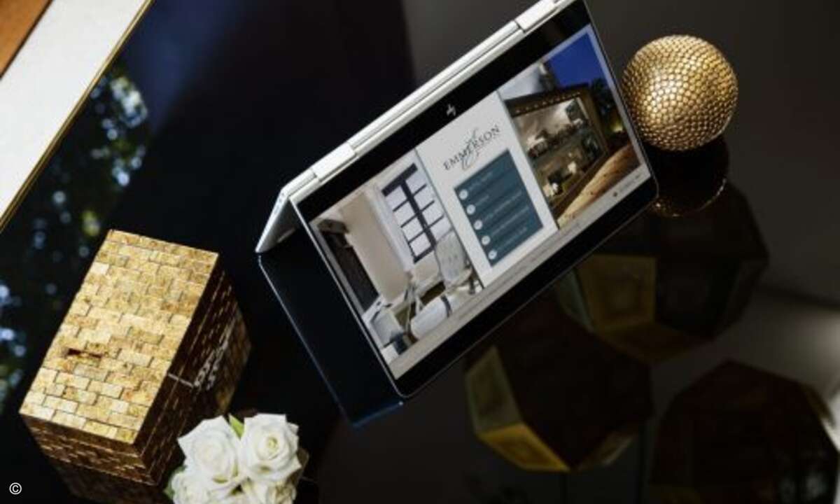 Aufgrund der neuen Scharniere ist der »HP Spectre x360« mit 13,8 Millimeter mehr als zwei Millimeter dünner als das Vorgängermodell (Bild: HP)
