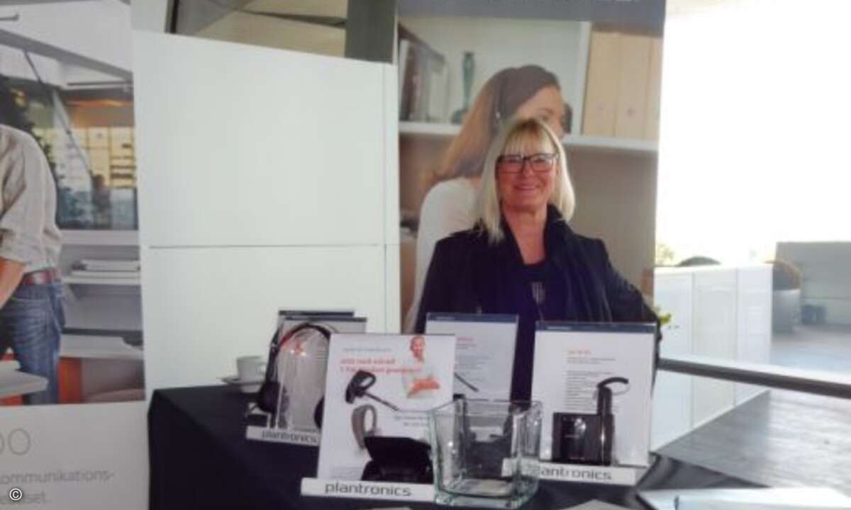 War mit XPhone auf Tour: Petra Manns von Plantronics (Foto: C4B)