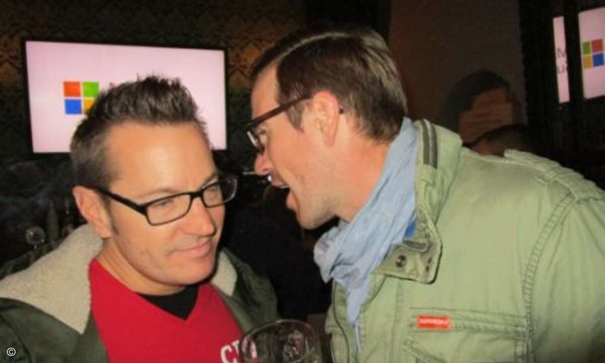 Marc Adelberg (CRN) im Gespräch mit Fabian Jänsch (Also)(Bild: CRN)