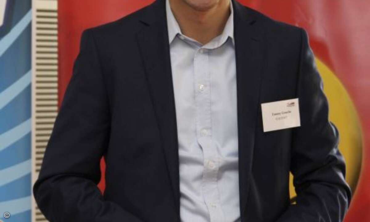 Eine Premiere war die diesjährige Champion-Verleihung dagegen für Tommy Grosche von Fortinet. Der Security-Manager freut sich darüber sichtlich (Foto: CRN)