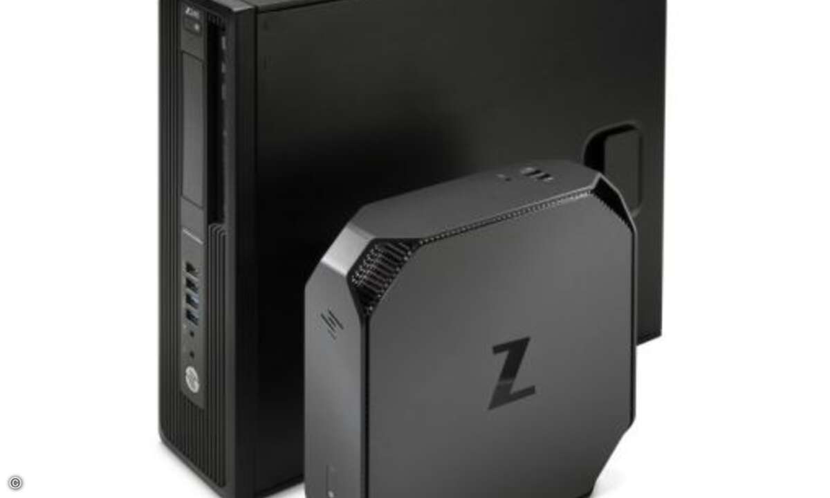 Die »HP Z2 Mini Workstation« hat ein Volumen von nur wenig mehr als 2,5 Liter (Foto: HP)