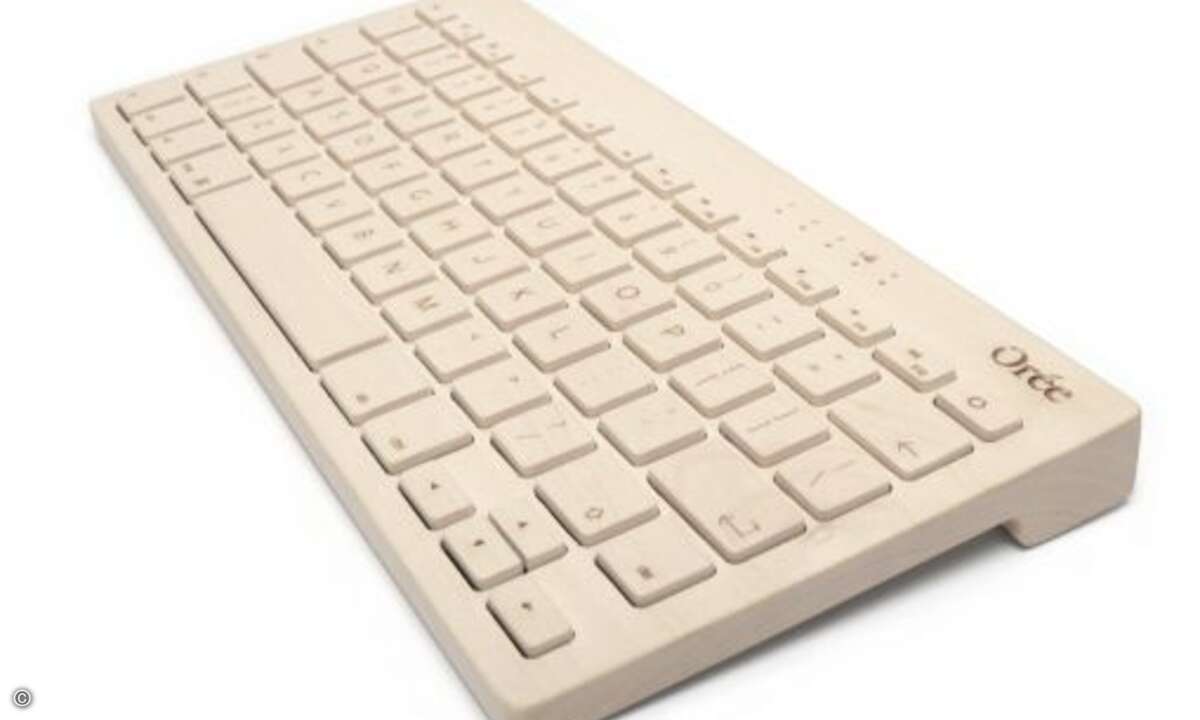 Das Orée Keyboard wird aus einem Stück Holz gefertigt.
(Foto: www.macland.de)