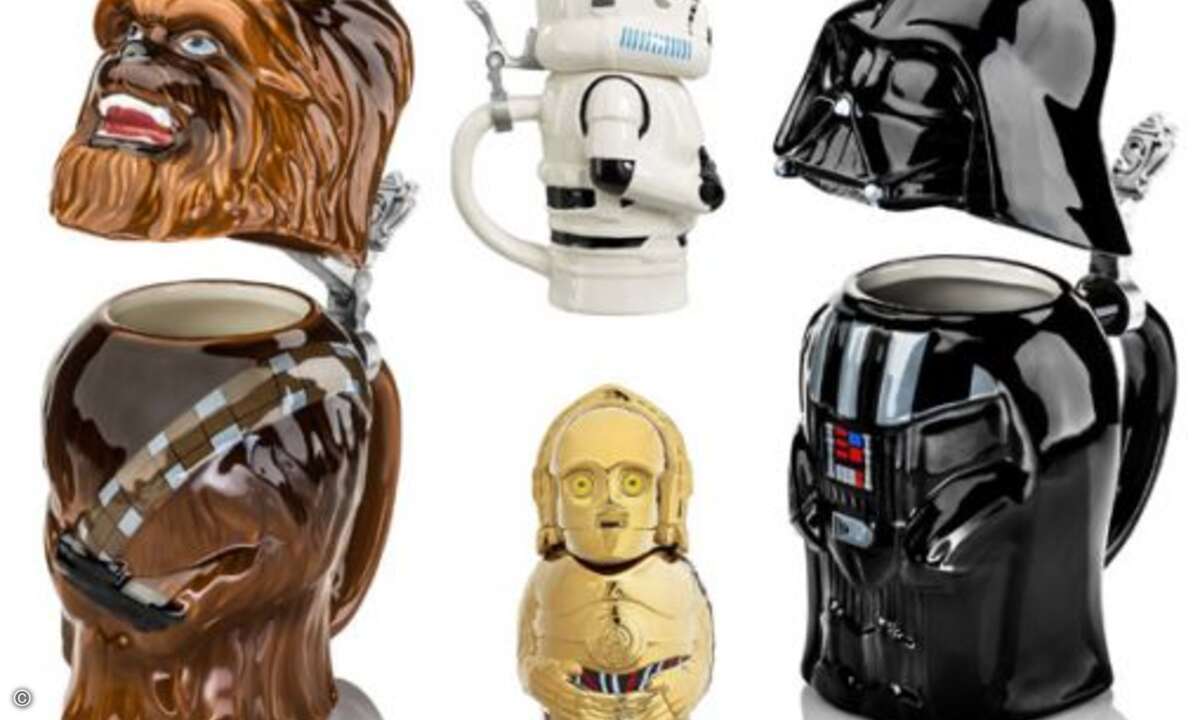 ...und in die stilechten Krüge einzufüllen - Vorsicht ist nur beim Modell Wookie geboten, bei dem sich ab und an ein Haar im kühlen Frischgetränk finden kann (Foto: Underground Toys)