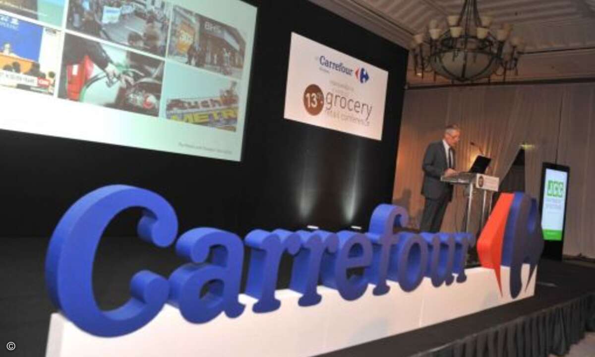 Platz sieben geht an die Franzosen mit dem Unternehmen Carrefour. Im Vergleich zum Vorjahr eine kleine Verschlechterung um einen Platz.(Bild: Carrefour)