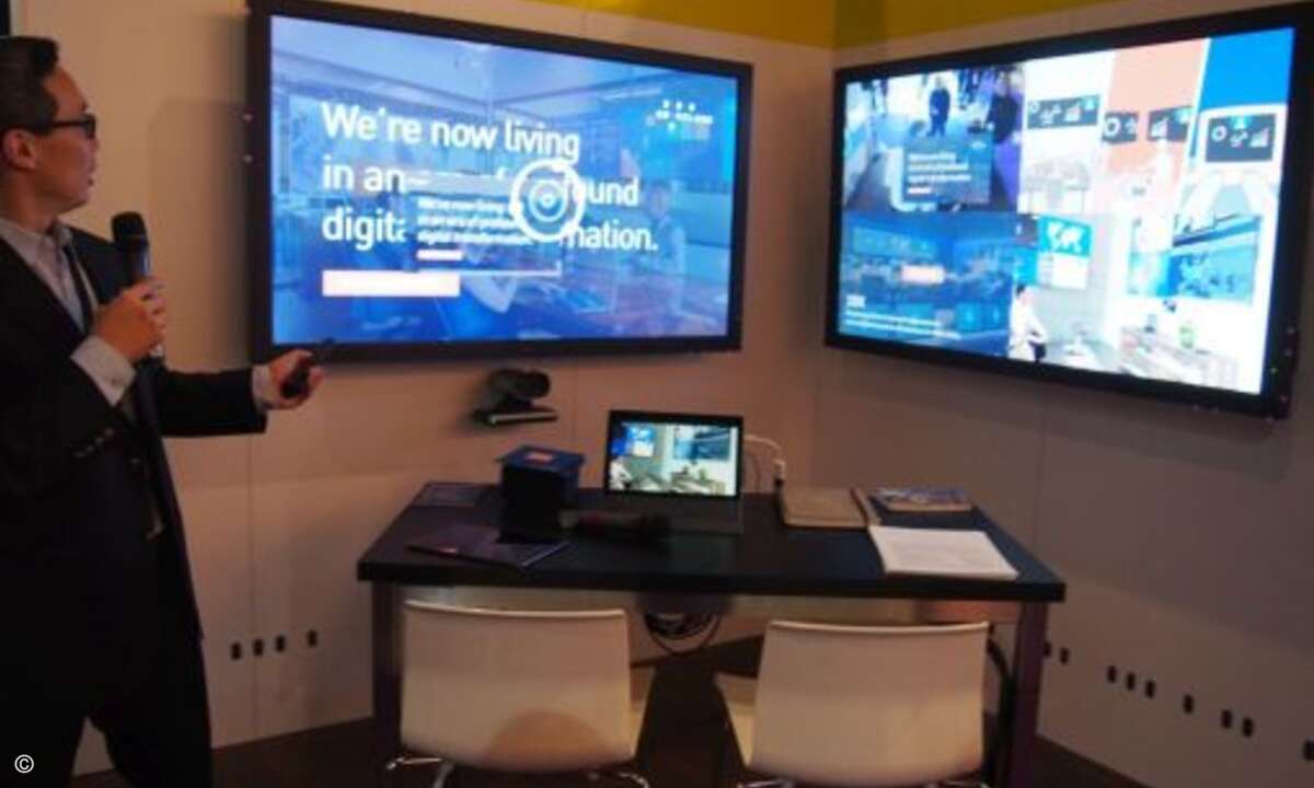 Oblong Industries stellt sein innovatives Produkt Mezzanine vor(Bild: CRN)