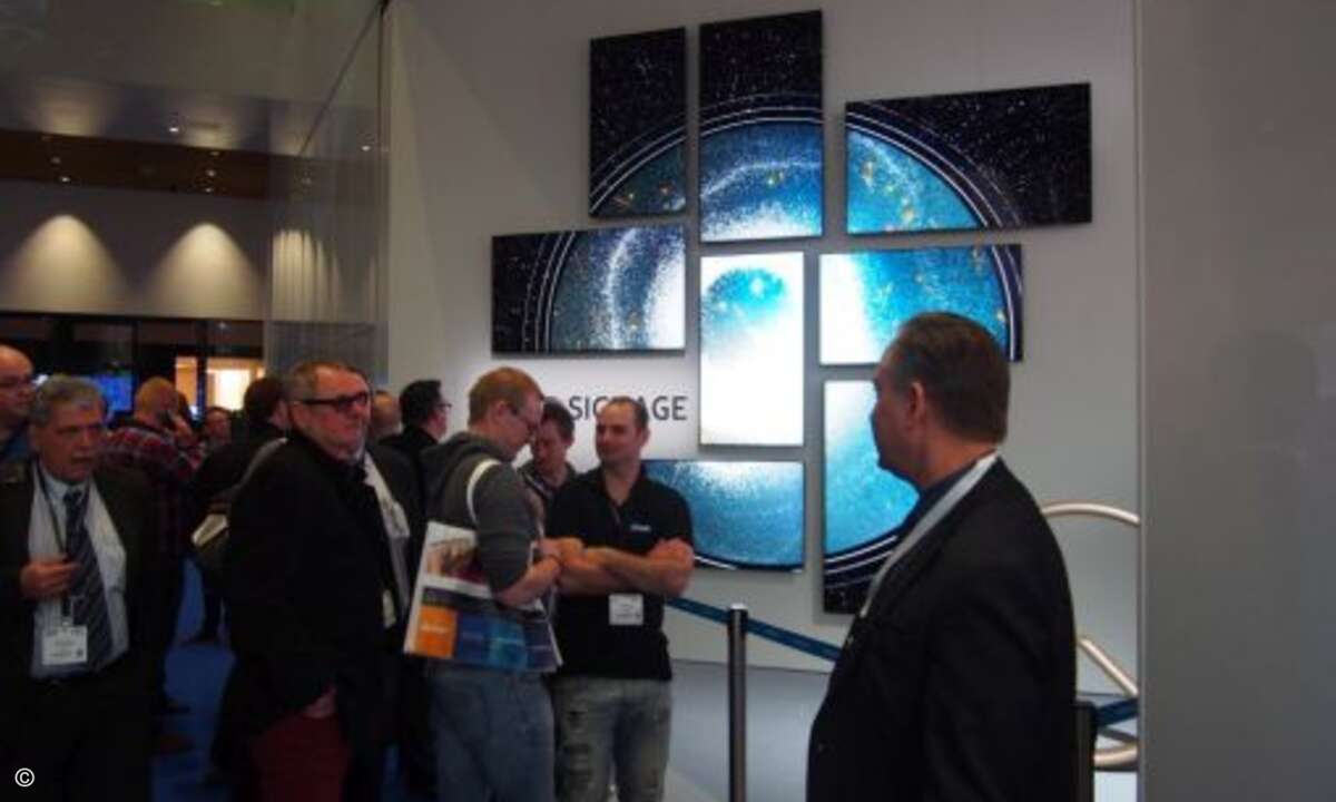 Auch Samsung zeigt Digital Signage Lösungen ... (Bild: CRN)