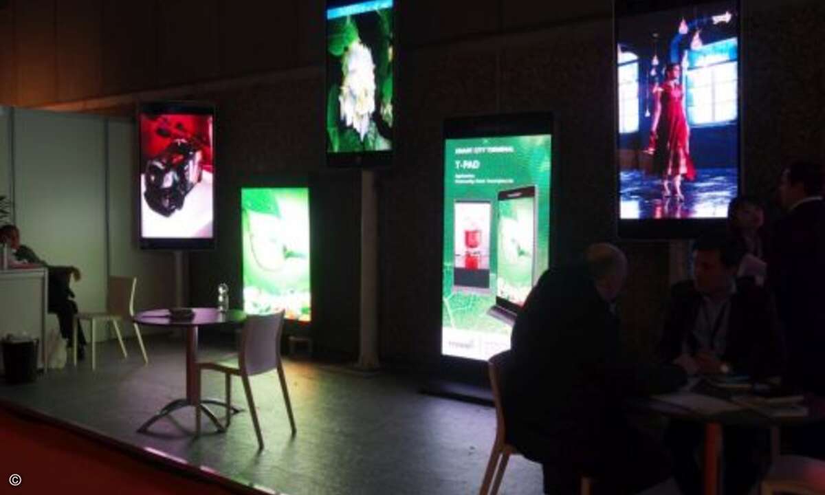 Auf der ISE durften eindrucksvolle Digital Sigange Lösungen nicht fehlen (Bild: CRN)