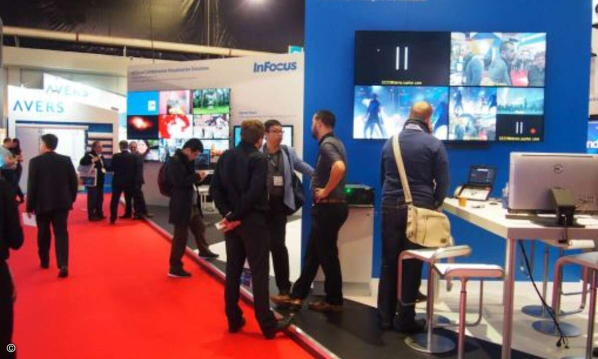 ...und auch InFocus zeigte seine Display-Lösungen(Bild: CRN)