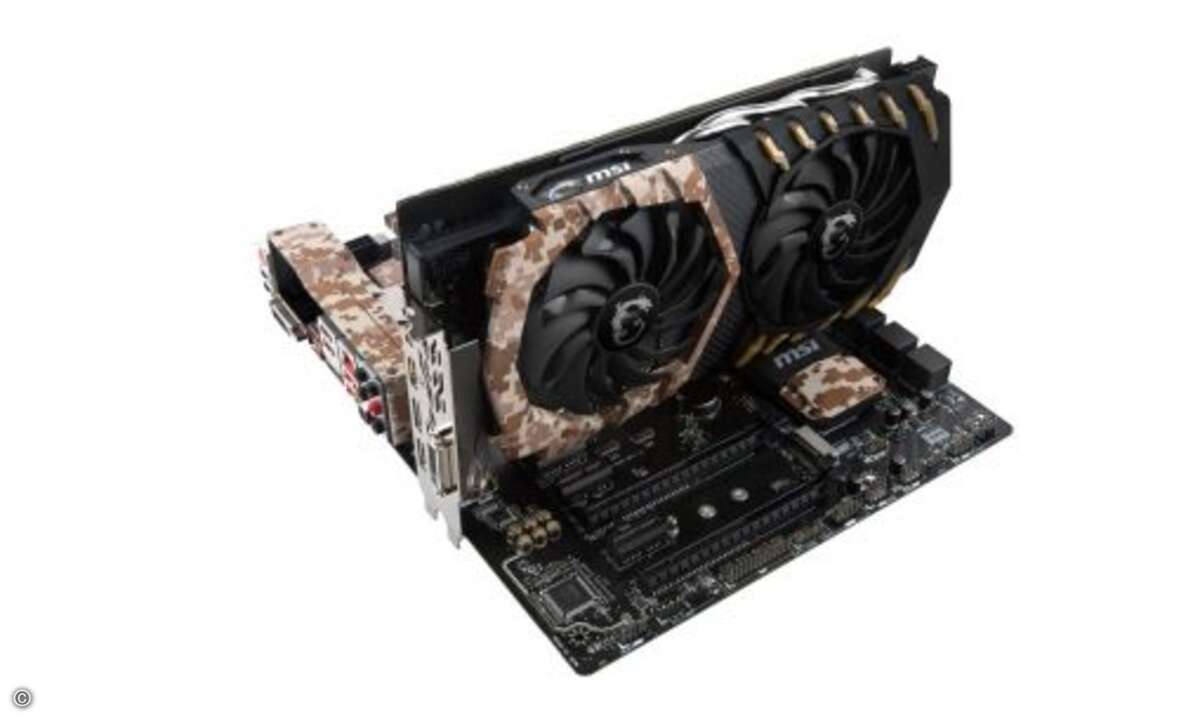 Der Hersteller hat für Notebooks, Mainboards und Grafikkarten eine limitierte Sonderedition im Military Look aufgelegt (Bild: MSI)