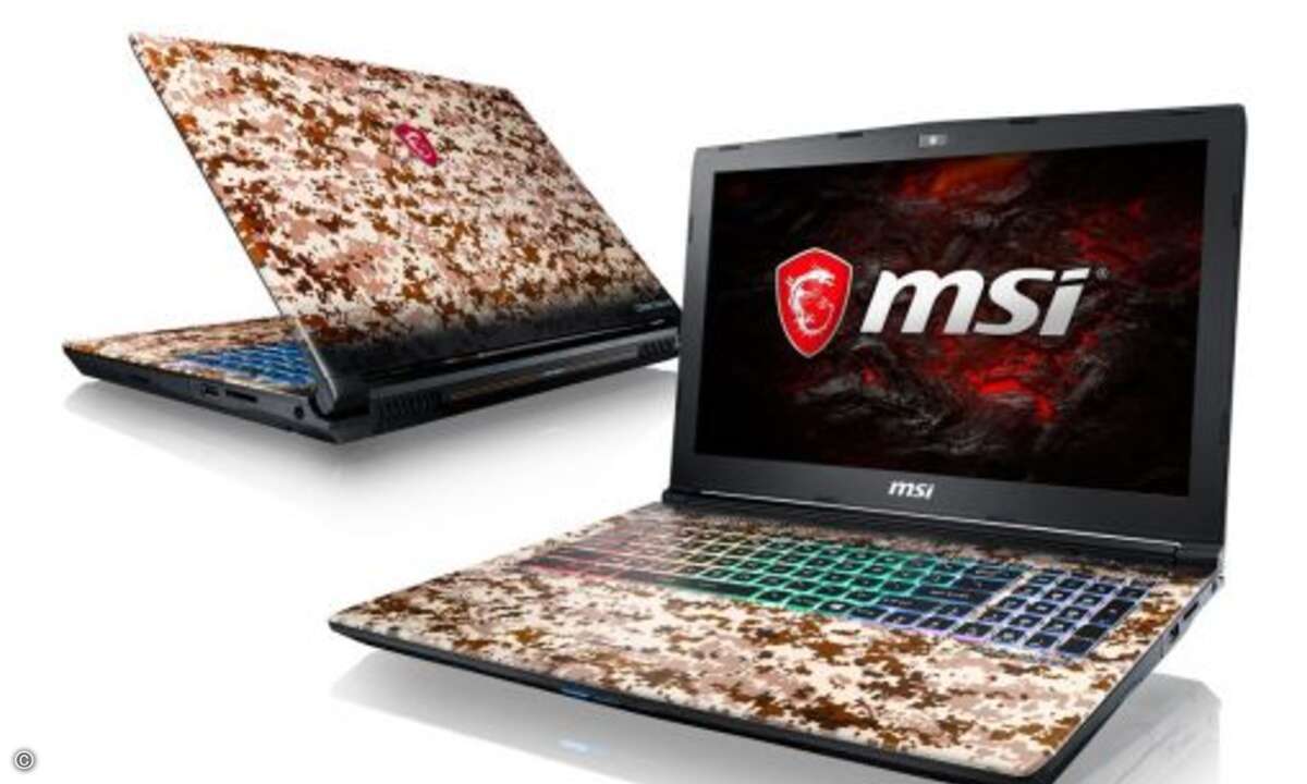 Alle Käufer der Camo Squad Gaming-Notebooks »GE62VR 7RF Camo Squad« und »GE62 7RE Camo Squad« können sich über ein attraktives Zubehörpaket freuen (Bild: MSI)
