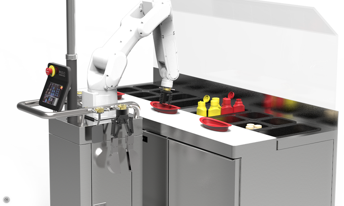 Auch an der Fritteuse soll Flippy ein Profi sein (Foto: Miso Robotics)