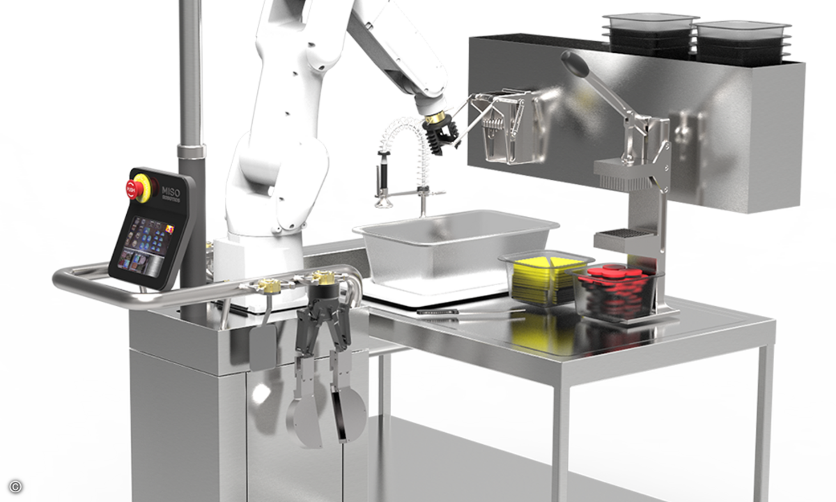 Der Gargrad wird mit Kameras und Wärme- sowie 3D-Sensoren überwacht (Foto: Miso Robotics)