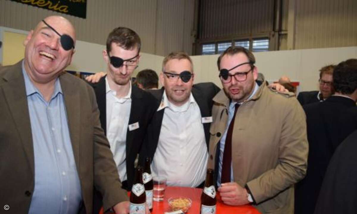Oliver Gorges, Ralph Schittenhelm, Arnd Villwock (alle cop software) zusammen mit Christoph Preetz (Eset) (Foto: CRN)