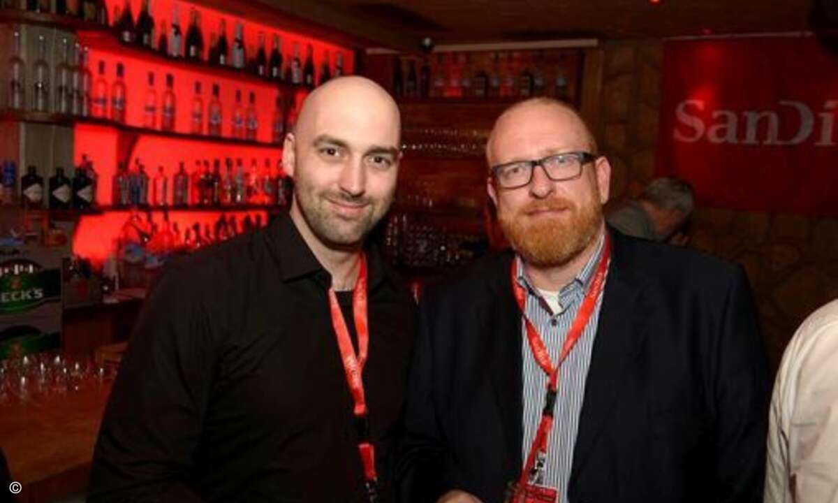 Hanno Schaz (Security und Awareness Experten GmbH) zusammen mit Jörn Beckmann (comTeam) (Foto: SanDisk)