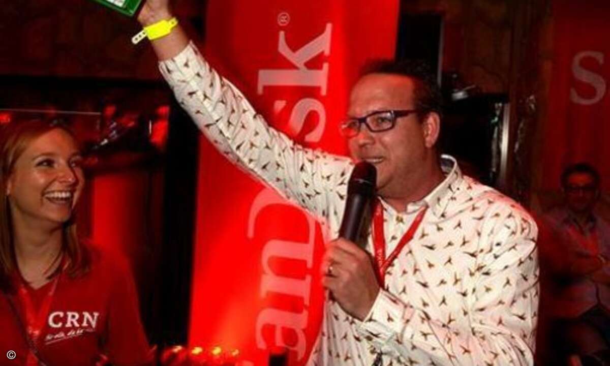 Der beste Moderator im ITK-Channel: Stefan Knerrich von APC (Foto: SanDisk)