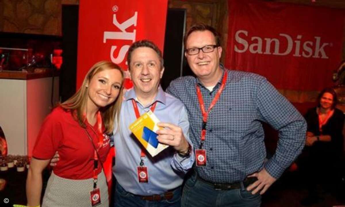 ... über tolle Produkte der Sponsoren...(Foto: SanDisk)