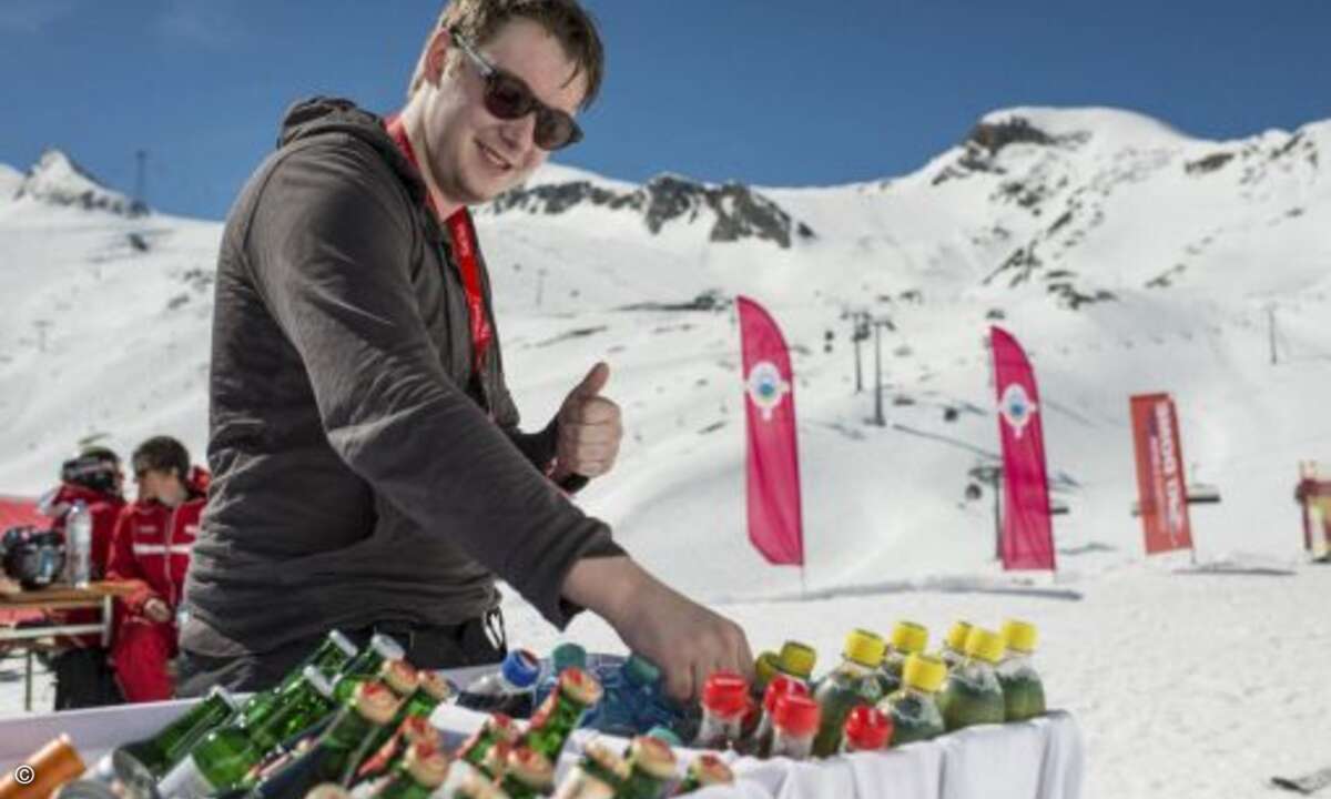 Für ausreichend Stärkung zwischen den Abfahrten war natürlich gesorgt (Foto: Marcel Lämmerhirt / SanDisk)