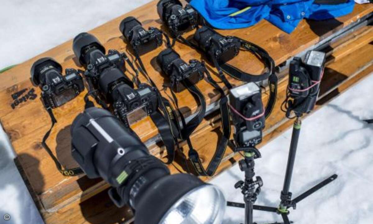 Für professionelles Equipment war gesorgt ... (Foto: Marcel Lämmerhirt / SanDisk)