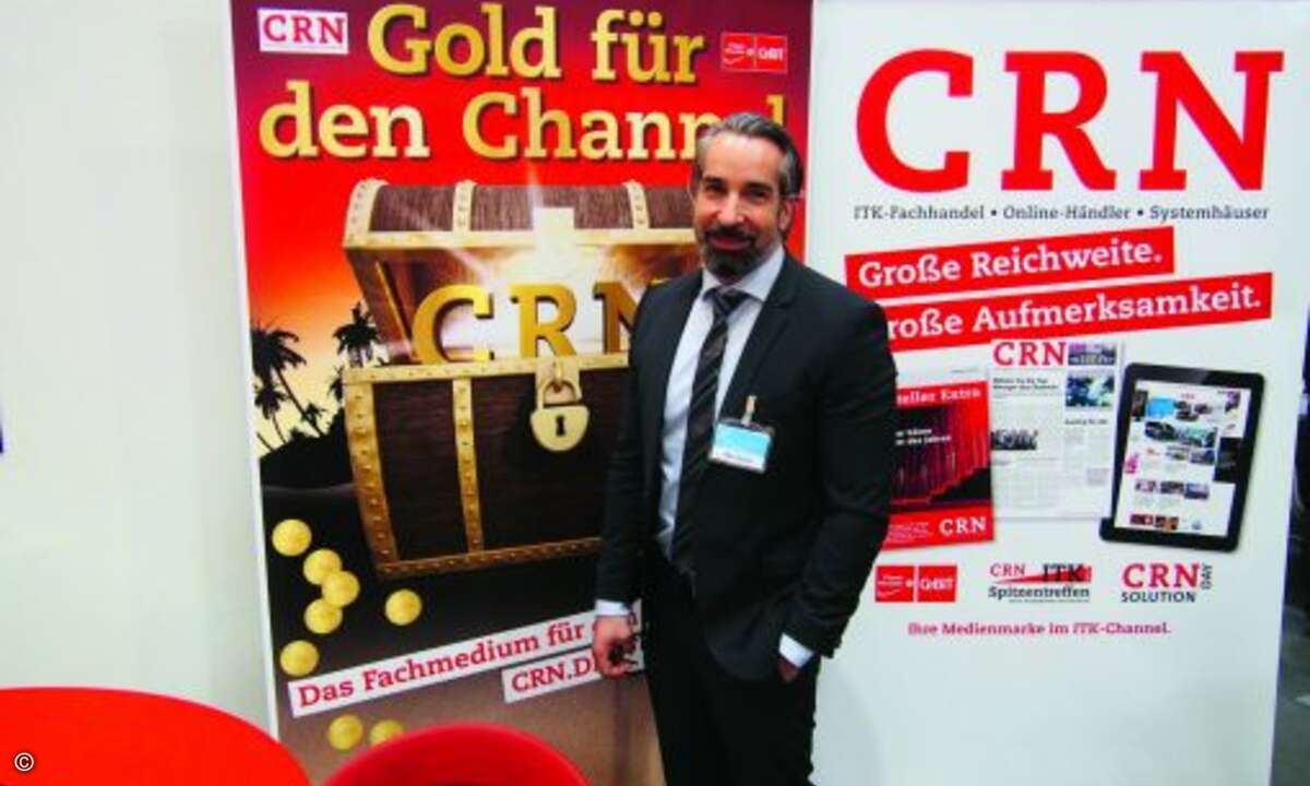 Mark Coplin gab auf der CeBIT die Umfirmierung seiner Firma EZY in Taurus Europe bekannt (Bild: CRN)