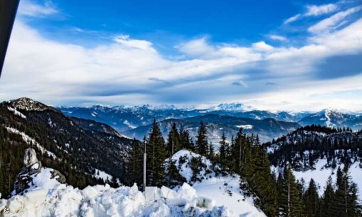 Die winterlichen Alpen zeigten sich von ihrer schönsten Seite (Foto: Jabra)