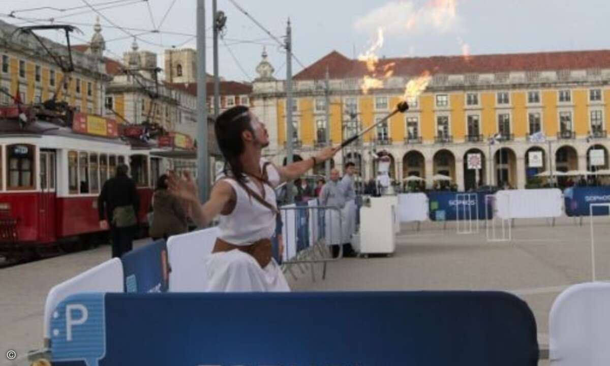 Die diesjährige Europa-Partnerkonferenz von Sophos fand in Lissabon statt – der Security-Hersteller war im Stadtzentrum nicht zu übersehen (Foto: Sophos)
