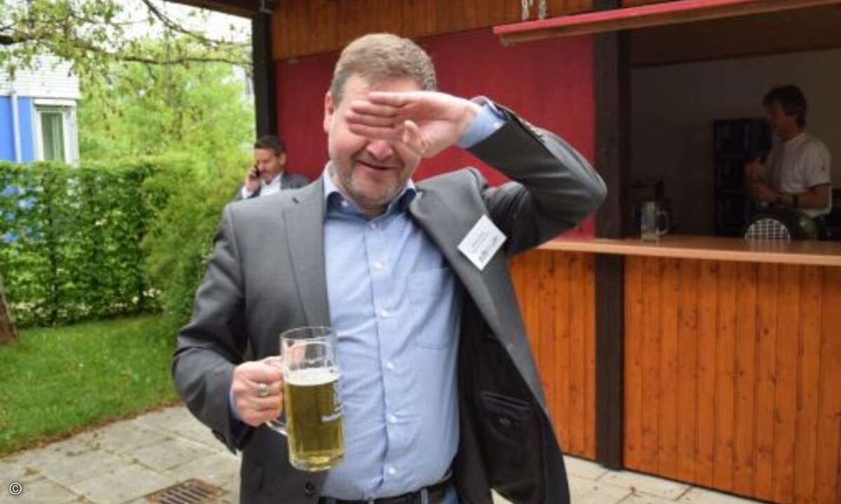 Auch CRN-Marketingchef Thomas Ebert musste - wenn auch widerwillig - vor die Kamera (Foto: CRN)