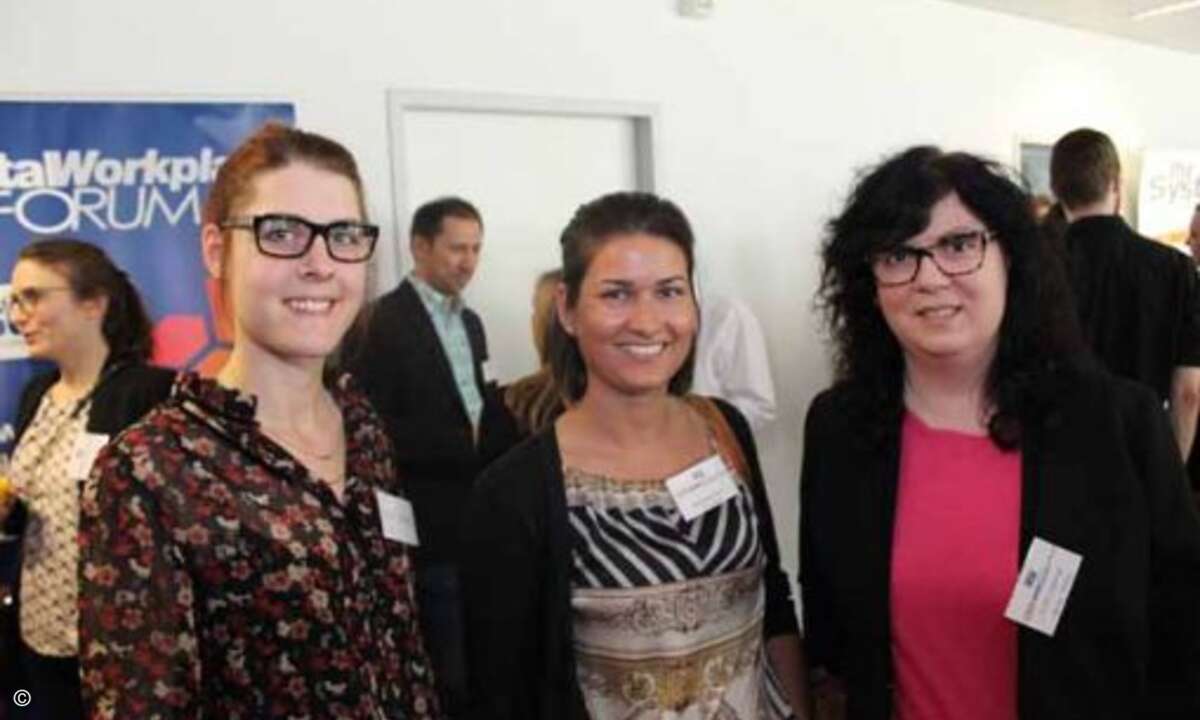 Drei Engel für Weka: Natalie Ziebolz (funkschau), Alexandra Krohn und Maren Sauter (beide Akima Media) (Bild: CRN)
