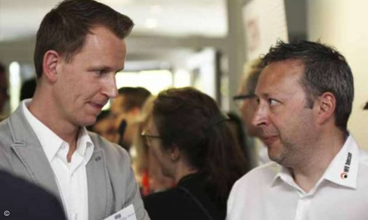 Eric Weis (funkschau) und Jörg Jahn (HFO Telecom) (Bild: CRN)