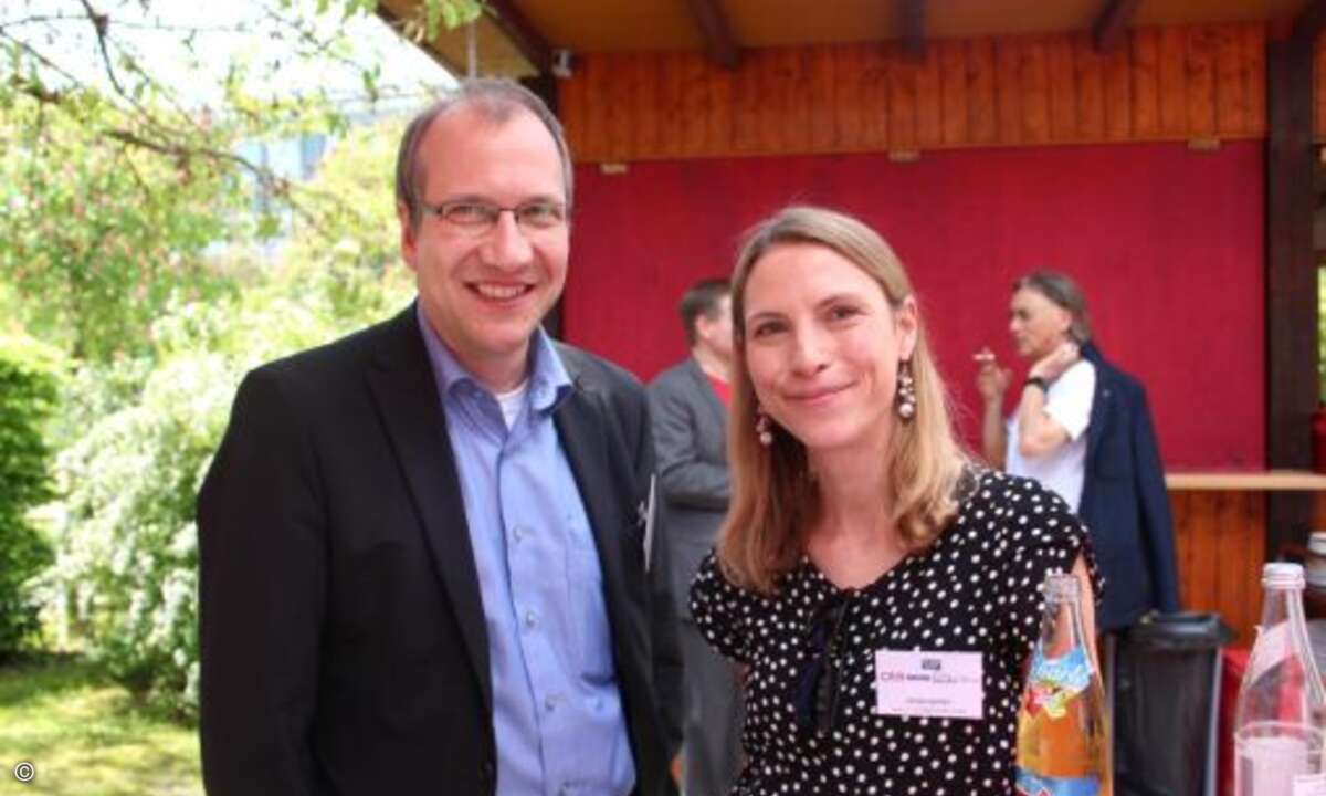 Werner Scholl von Bintec Elmeg mit Ulrike Garlet (CRN)