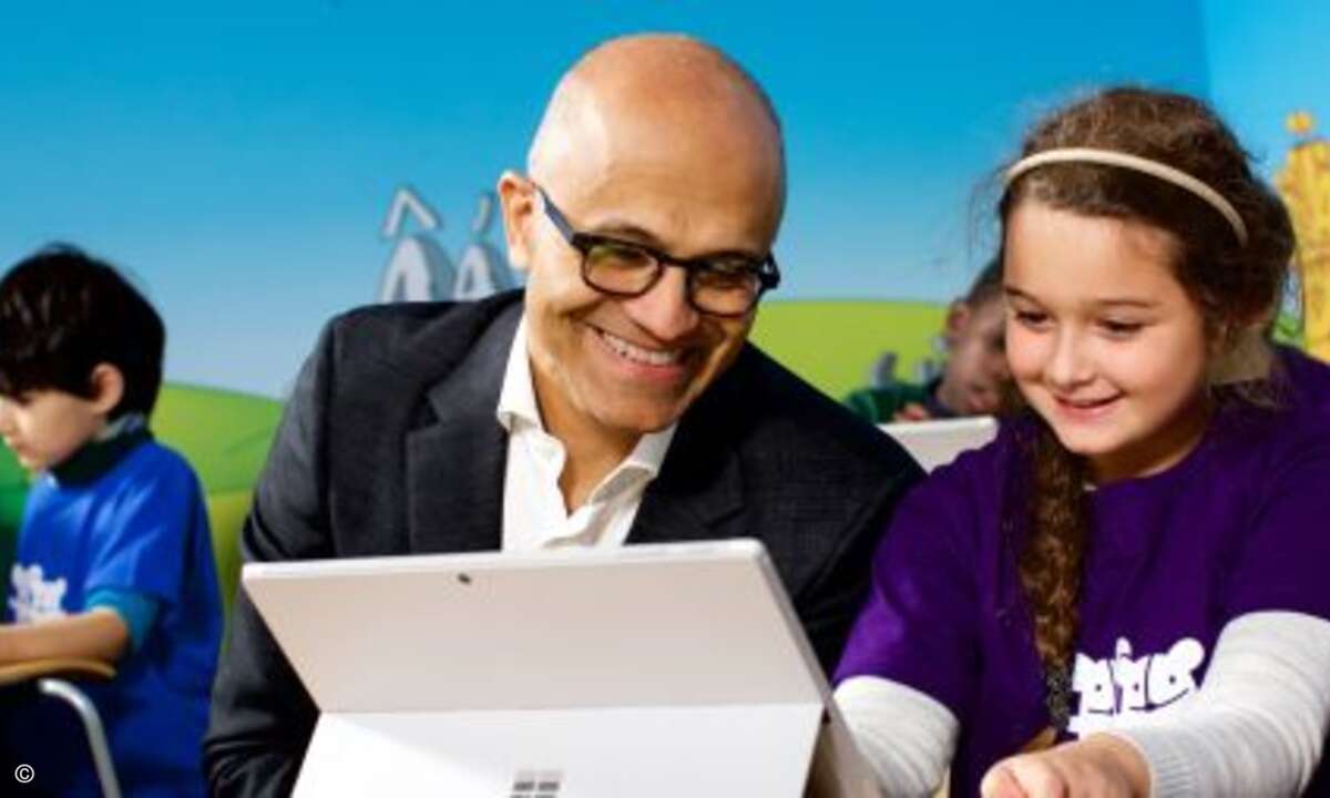 Platz 23 (85): Auch Satya Nadella ging es bei Microsoft mit 17.692.031 Dollar leicht bergab (-3 Prozent). (Foto: Microsoft)