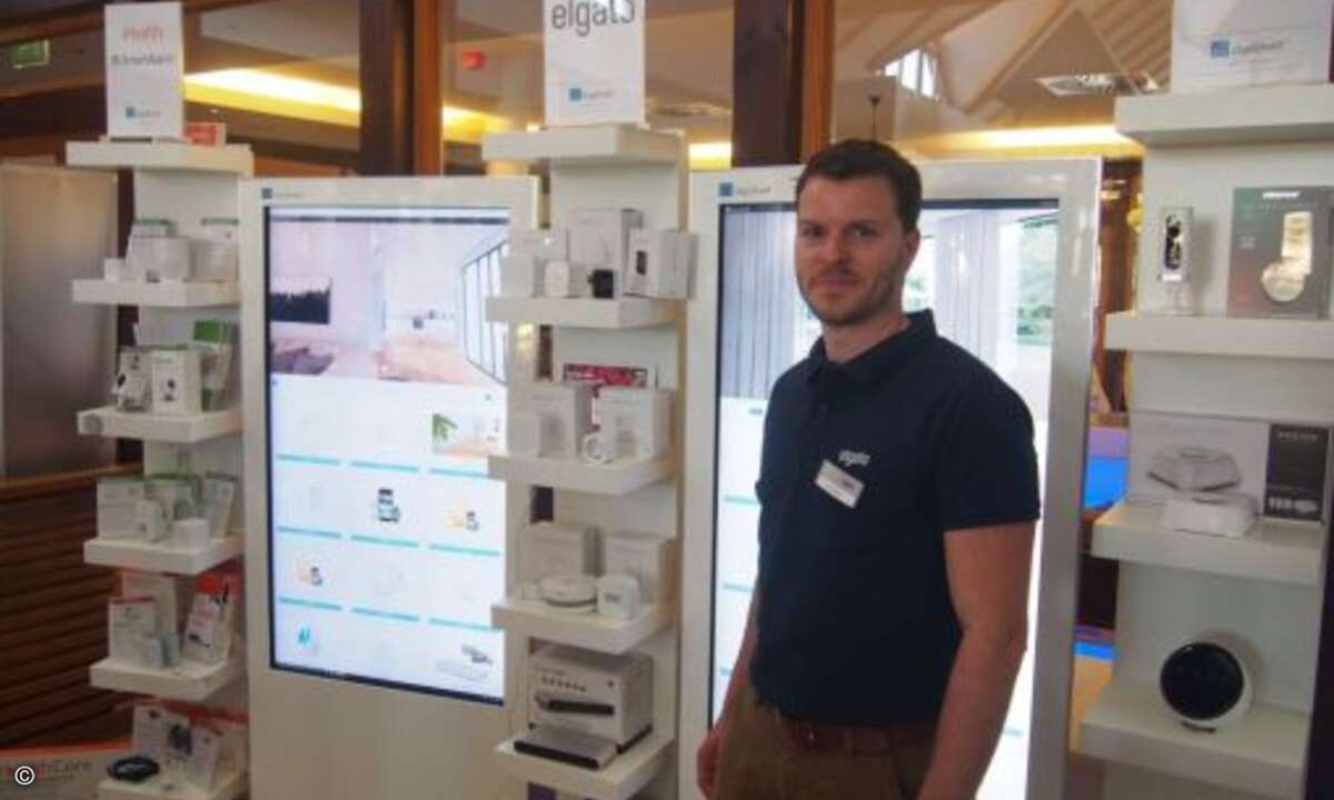 Gil Schleyer von Elegato zeigte Neuheiten aus dem Bereich Smart Home (Bild:CRN)