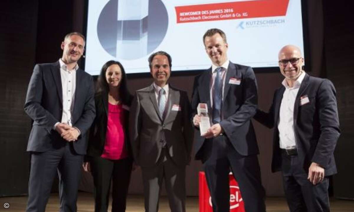 Das Team von Kutzschbach Electronic freute sich über die Auszeichnung als Newcomer des Jahres (Foto: Fujitsu)