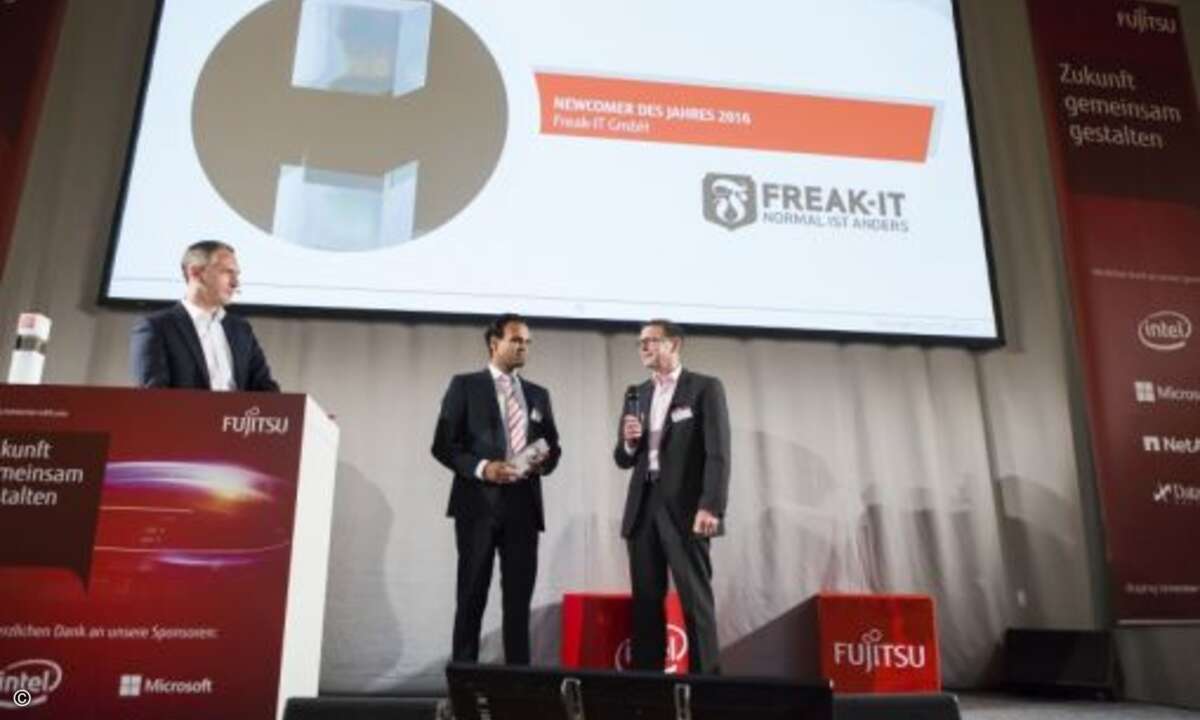 Freak-IT wurde als Newcomer ausgezeichnet und ... (Foto: Fujitsu)